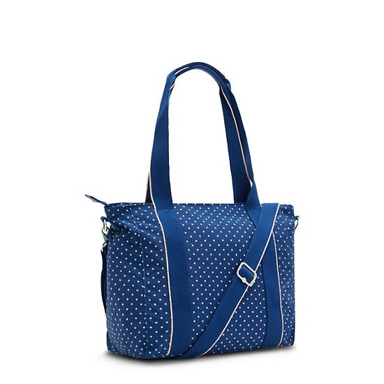 Torby Tote Kipling Asseni Small Printed Niebieskie | PL 1748KO